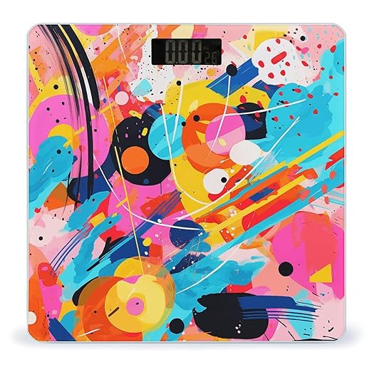 Pop Art Style Scale for Body Weight Digital Bathroom Scale Accurate Smart Weight Scales with Large Display Weighing Machine High Precision Scales