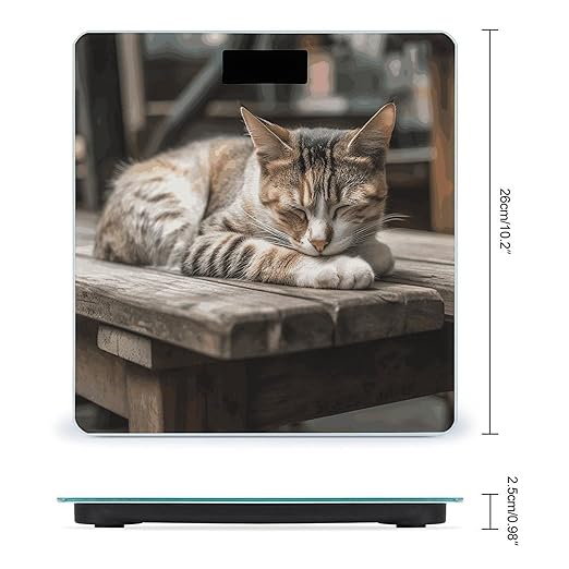 Cat Sleeping Scale for Body Weight Anti-Slip Sturdy Tempered Glass Weighing Machine Highly Digital Accurate Bright LCD Bathroom Scale for Household Gift