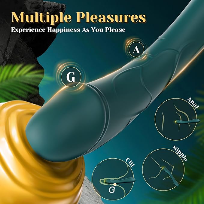 Handheld Vibrating Massager - Clitioral Relaxes Muscles Tool Viboatoars Toy Couples Clitioral Sucker Silent Personal Massage Adult Tools Relaxation Portable POW02Mr (Green)