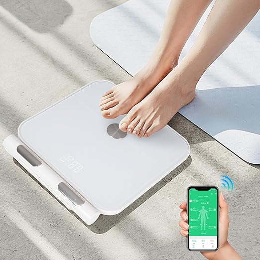 Electrode Smart Scale for Body Weight Digital Weight Scales Full Body Composition Analyzer 8 Electrodes Body Fat Scale Which Provide Accurate Body Fat Data Analysis