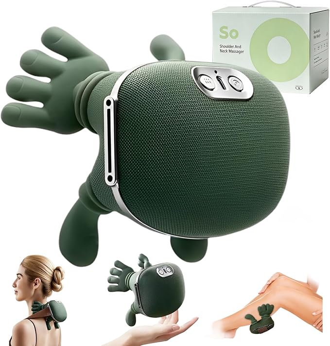 2026 New Electric Shiatsu Neck and Back Massager Neck Massager with Heat Shoulder Massager 3 Intensity Levels + 2 Heat Settings 4D Kneading Massage Simulates a Real Palm Massage for Comfort