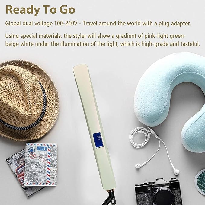 Professional Hair Straightener with LCD Display Digital Flat Iron for Women and Men Titanium Styling Tool