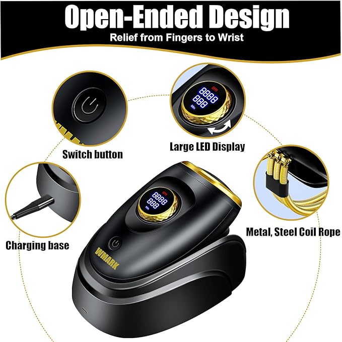 Barber Massager/Cordless Handheld Massager Charge Neck/Legs/Hand/Face Massager Adjustable Speed with Large LED Display