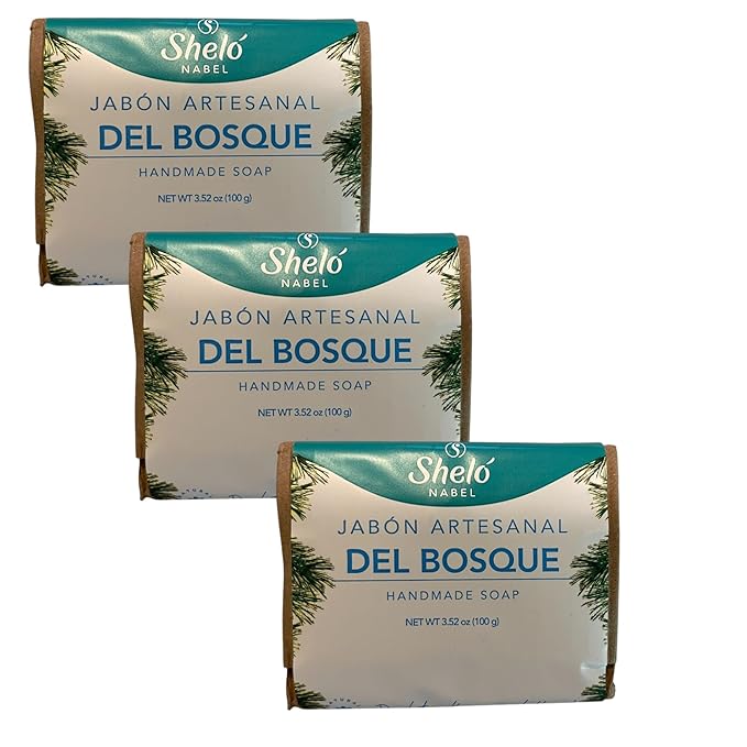 Shelo Nabel Del Bosque Handmade Soap 3.52 oz Forest Fragrance Pack of 3