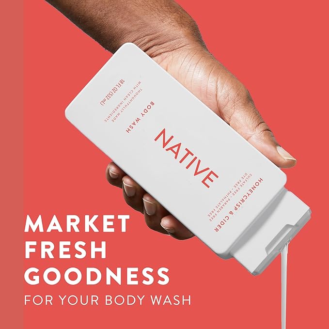 Native Shampoo &amp Conditioner Body Wash - Honey Crisp &amp Cider - Naturally Derived Ingredients Sulfate-Free Paraben-Free Strengthening Hair Care | Fall Seasonal Bundle (51 fl oz Total) - 3 P