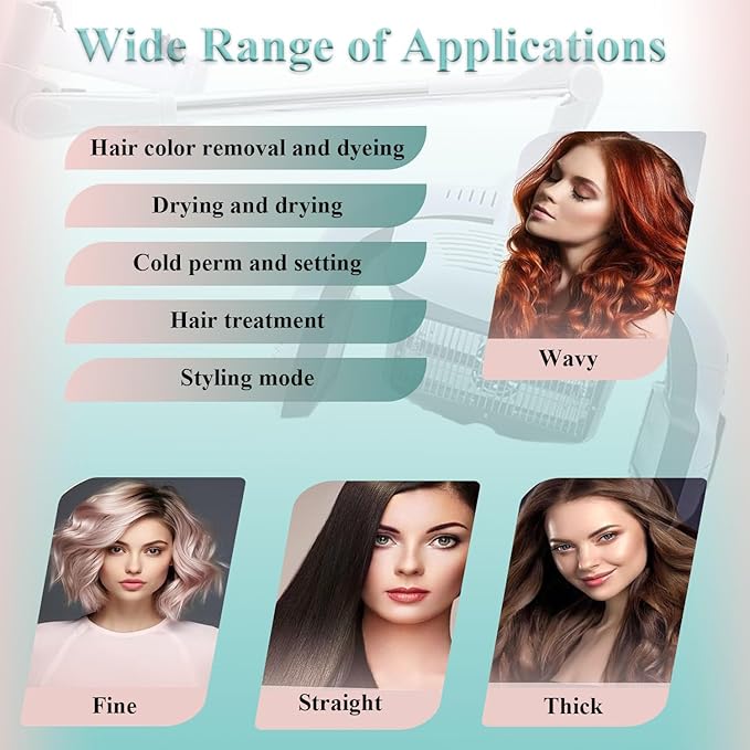 1250W Temperature Adjustable Salon Hair Perming MachineMultifunction Professional Hair Dryerwith Adjustable Arm for Salon Home Hair Care FloorStandingType