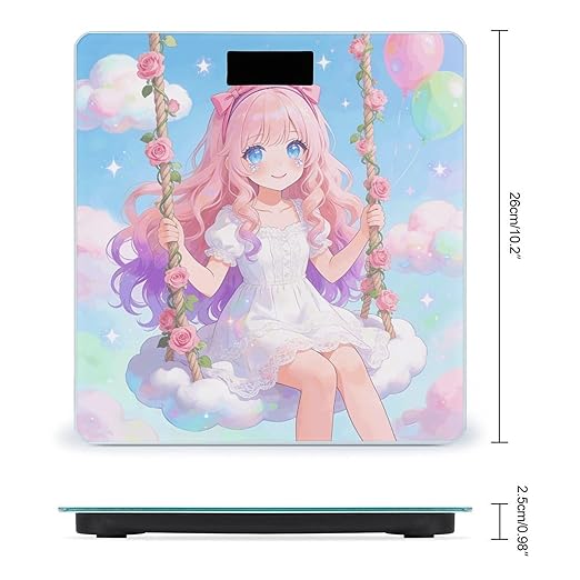 Girlish Heart Smart Scale for Body Weight Digital Bathroom Scale Toughened Glass Weight Scale with Large LCD Backlight Display High Precision Scales Weighing Machine