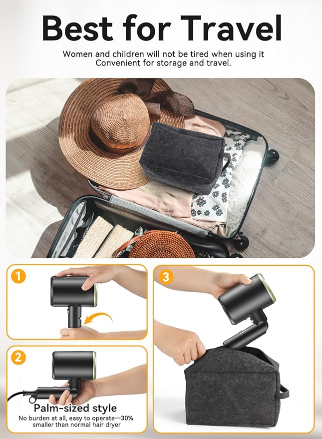 Hair Dryer150000RPM Upgraded Professional Ionic Blow Dryer with Diffuser for Women Men