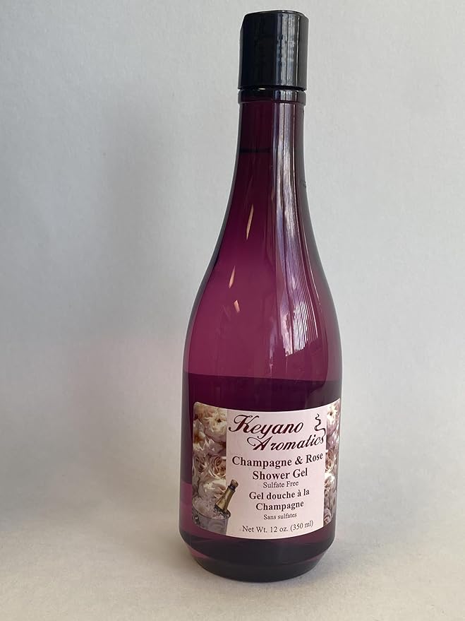 Keyano Aromatics Champagne and Rose Shower Gel 12 oz.
