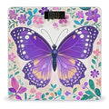 Cute Purple Butterfly Bathroom Scale for Body Weight with High Precision Large LCD Backlight Display Digital Weighing Scale with BMI Capacity Up to 180kg