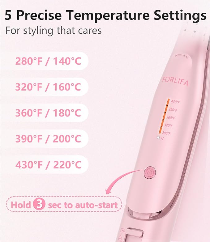 0.6-Inch Pencil Flat Hair Straightener with 2 PCS Professional Hair Clips for Salon &amp Home Use with 360° Cool AirBlow Curling Iron for Short Hair Professional Hot Tools Hair Styling Iron