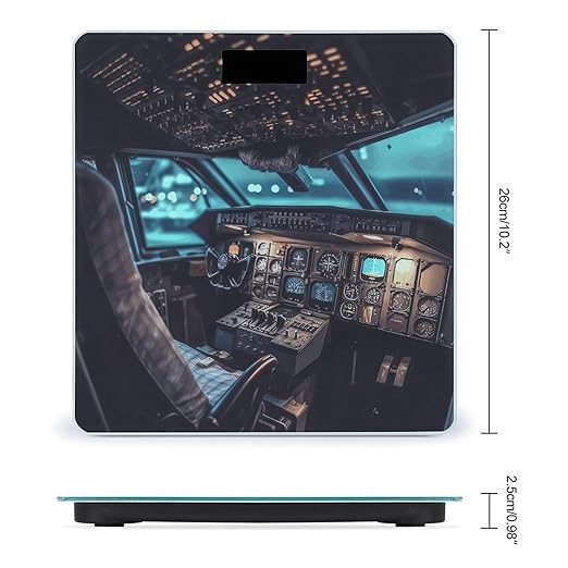 Airplane Weight Scale Digital Electronic Scales Bathroom Scale Larg LCD Backlight Display High Precision MeasurementsTempered Glass