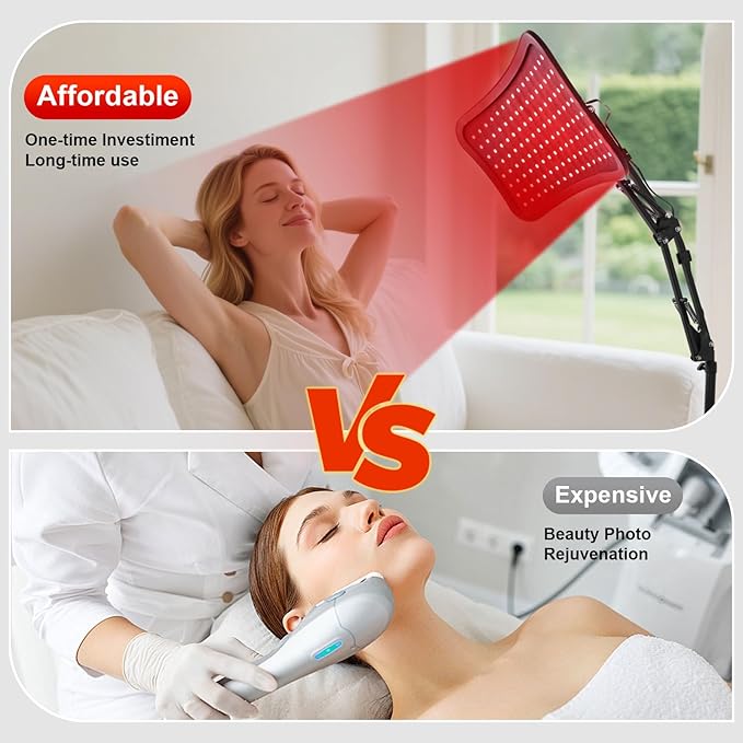 Red Light Therapy for Body and Face 3 in 1 660nm &amp 850nm Red Light Panel Infrared Light Therapy Lamp with Remote Control Goggles and Stable Stand Ideal Gifts for Women Wife Mom Sister Girlfrien