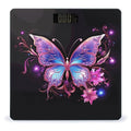 Pink Purple Butterfly Bathroom Scale Ultra-Bright Liquid Crystal Screen Weight Scale Accurate Bathroom Body Scales for Body Weight Bathroom Pet Home Bedroom Gift-Giving