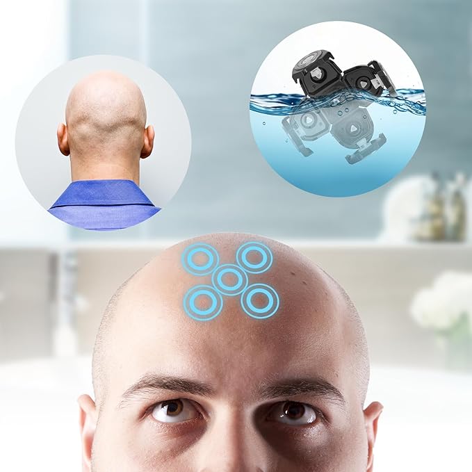 3PCS 5 Men's Electric Shaver Replacement Heads Razor Head Shavers for Bald and Face Shaving Beard Cutter for Men with Brush Accessories