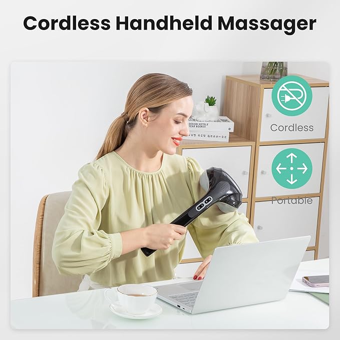 Snailax Handheld Back Massager and Back Massager Bundle