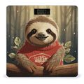 Cartoon Sloth Bathroom Scale for Body Weight Bathroom Digital Electronic Weighing Scale with Back Lit LED Display Sturdy Tempered Glass Weight Watchers Scales 400lb