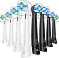 8 Pack IO Replacement Heads Compatible with Oral B IO 2/3/4/5/6/7/8/9/10/Deep Clean Series Electric Toothbrushes Brush Heads Compatible with Oral B iO (Black/White)