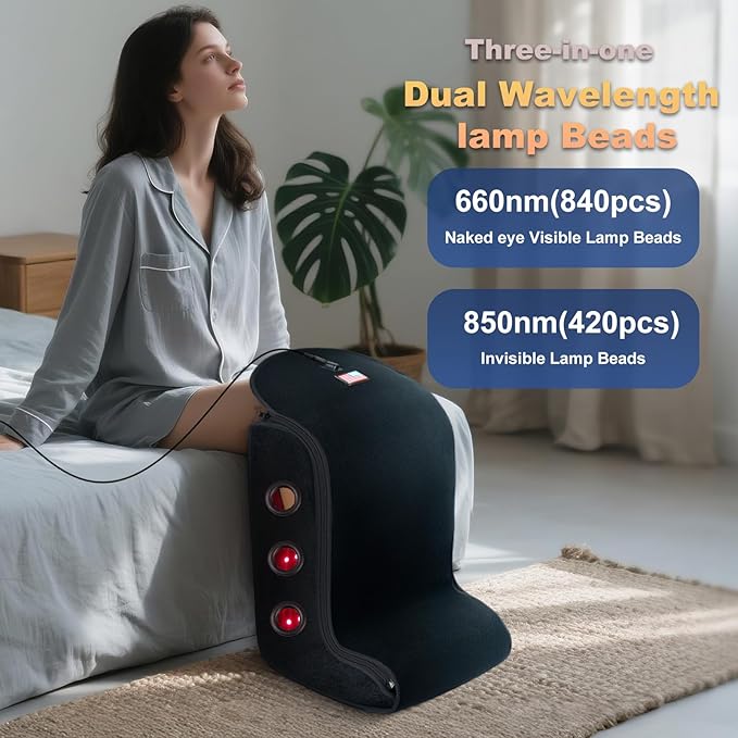Red Light Therapy Feet Legs2025 Upgraded 4 Modes for Legs AnkleInfrared Light Therapy Consisting of 420 Dual Wavelength LEDAdjustable Power and Time Controller13 * 11 * 17IN