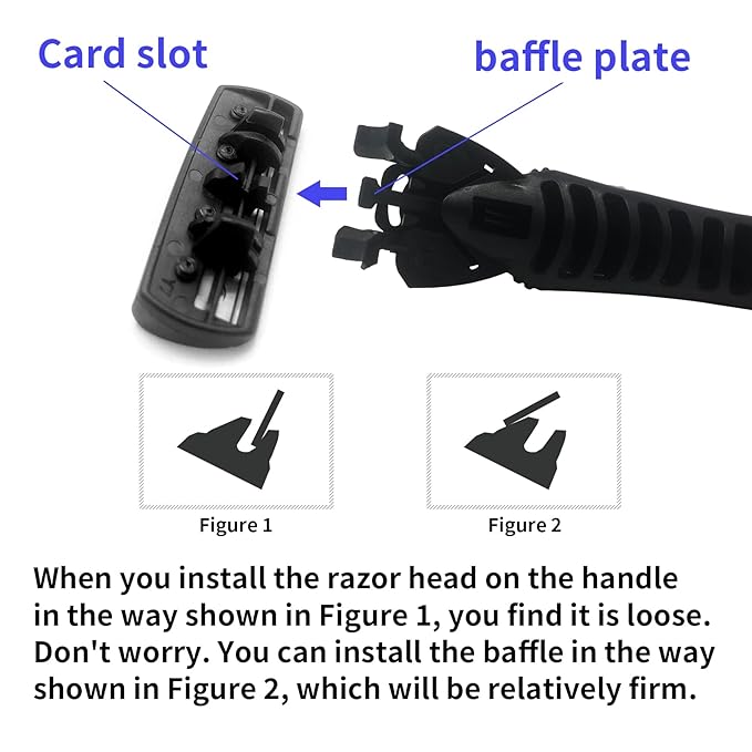 6-Blade RazorPlastic Anti-slip Men Manual Refill Cartridges razors Reusable Face Cleansing Care Tool 30 pcs refill cartridges Shave Supplies for Men and Women - Black
