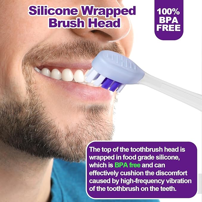 Metal Electric Toothbrush with UV ModeVibration and Oscillation Travel Toothbrush for Adults and Teen6 Brush Heads &amp Travel Case &amp Dust Cover 5 Modes &amp Timer One Charge Last 120 Day（Gr