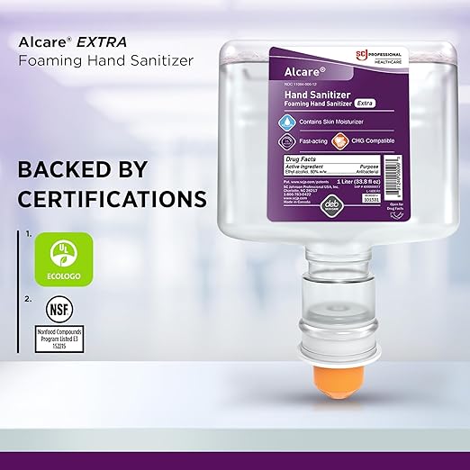SC Johnson Professional® Alcare Extra Foaming Hand Sanitizer Starter Pack (1 cartridge + 1 dispenser) 1 L 1/CS