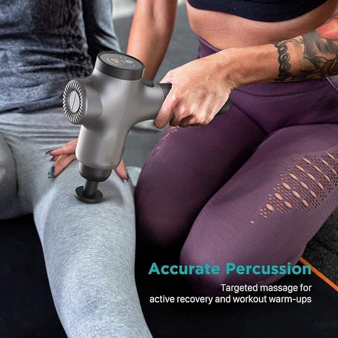 Massage Gun Quiet Muscle Percussion Back Neck Head Hammer Massager for Athletes Pain Relief Handheld Electric Body Massager for Relieving Muscle Pain Soreness and Stiffness