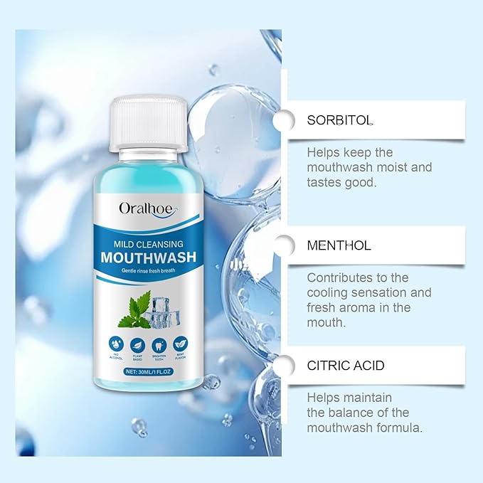 Fresh Mint Mouthwash for Instant Clean &amp Long-Lasting Freshness – Remove Food Residue Boost Oral Comfort(2PCS)