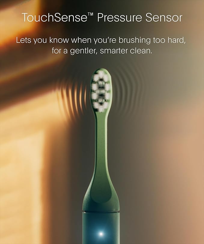 SURI 2.0 New Sonic Electric Toothbrush with Pressure Sensor &amp UV-Cleaning Travel Case | 1 Month+ Battery | Electric Toothbrush for Adults | Travel Toothbrushes | Tooth Brush | Green