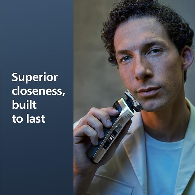 Philips Norelco Shaver Series 9000 Space Grade Edition Wet &amp Dry Electric Shaver with Lift &amp Cut Shaving System Pop-up Trimmer Cleaning Pod &amp 3 Cartridges Charge Stand &amp Travel Ca