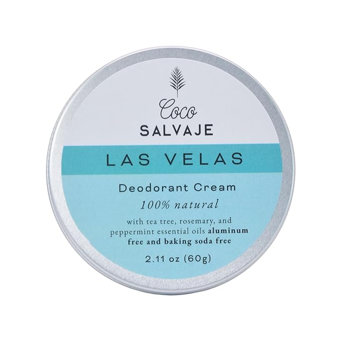Natural Deodorant for Women &amp Men | Aluminum Free Deodorant with Magnesium | Non toxic Vegan Hypoallergenic and Pregnancy Safe | Organic Ingredients | 2.11oz (LAS VELAS (Minty))