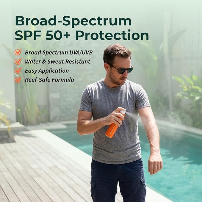 TANRI Primo Explorer Pack Includes SPF50+ Sunscreen Spray that Goes on Clear Active Wipes No-Rinse Body Wipes Moisturizing SPF15 Pear Lip Balm and an Adjustable Fanny Pack (4-Pack Bundle)