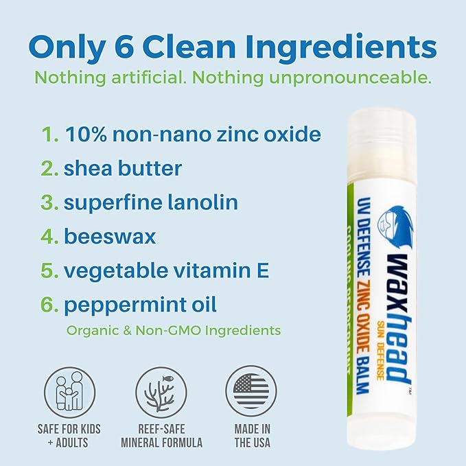 Waxhead Tinted Sunscreen For Face Zinc Oxide SPF Lip Balm SPF Lip Sunscreen For Lips