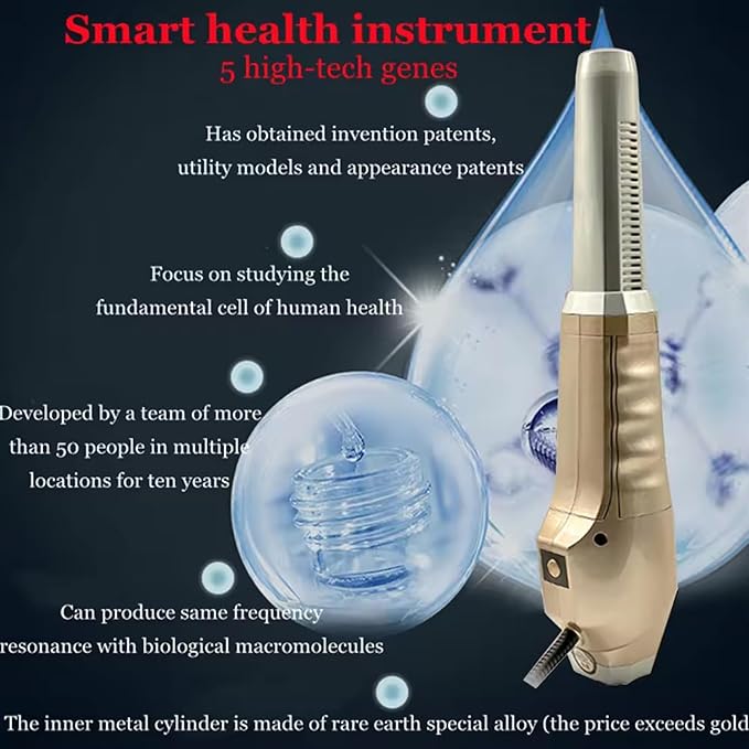 Terahertz Therapy Rod Terahertz Therapy Machine Therapy Wand Promote Cells Regeneration and Relax Muscle and Eliminate Fatigue Suitable for Places As Beauty Salons Health Care