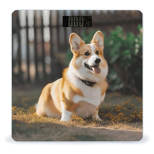 Dog Corgi Scale for Body Weight Smart Scales Digital Bathroom Scale High Precision Weighing Scales with Large Display Weighing Machine for People
