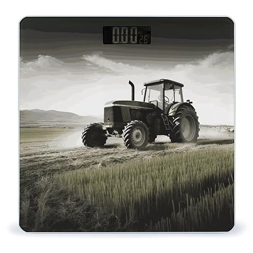 Digital Bathroom Scale for Body Weight Scale with Bright LCD Display High Accuracy Step-On Technology Auto On/Off Tractor Agriculture Tranquil Digital Scales 400 Lbs /180kg