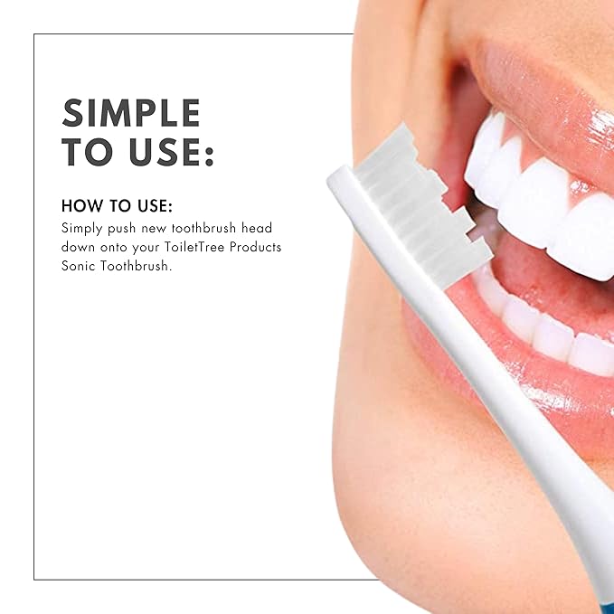 ToiltTree Products Poseidon Replacement Brush Heads for Poseidon Rechargeable Sonic Toothbrush 12 Pack