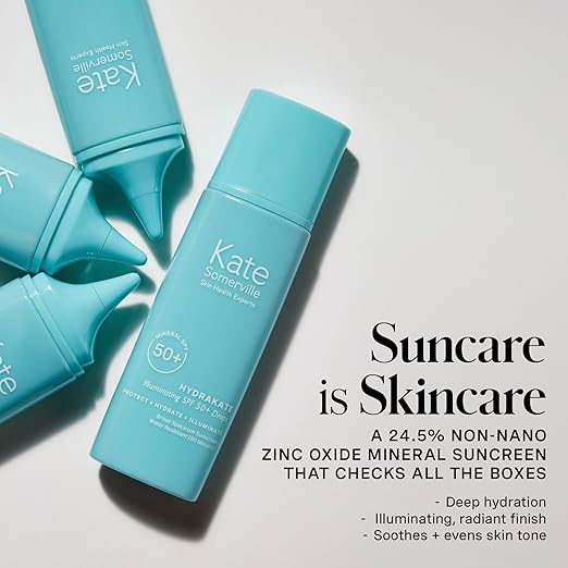 Kate Somerville HydraKate Illuminating Sunscreen Drops – Tinted SPF 50+ Mineral Sunscreen with Zinc Oxide Moisturizing &amp Anti-Aging Sun Protection 1.7 Fl Oz