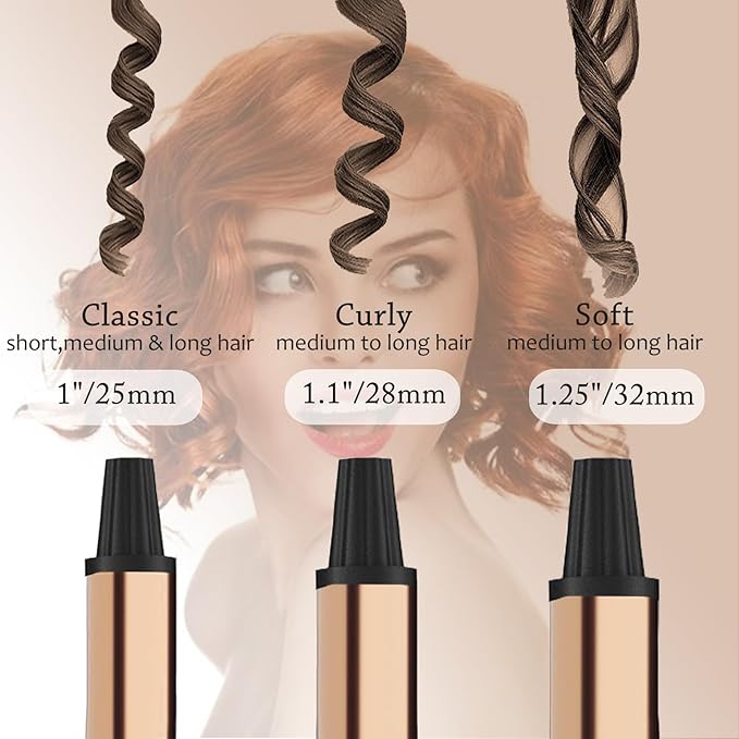 UOTEK Curling Iron 1 Inch Long Barrel Curling Iron Ceramic Wand Curler up to 450°F Curling Iron for Long Hair Small Waves Dual Voltage for Home &amp Travel