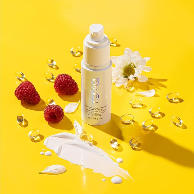 Kopari Antioxidant Face Shield Mineral SPF 30 Lightweight Sheer Texture With Dewy Finish No White Cast with Moisturizing Hyaluronic Acid 1.5 oz