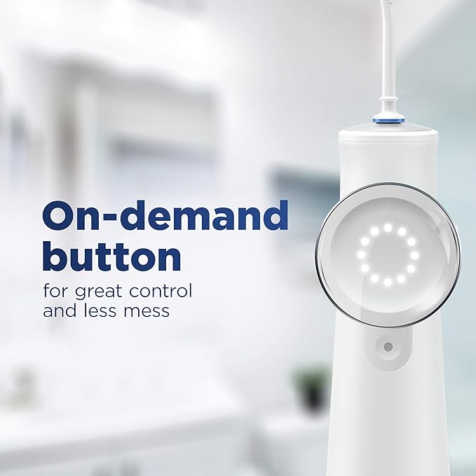 Oral-B Water Flosser Advanced Cordless Portable Oral Irrigator Handle with 2 Nozzles