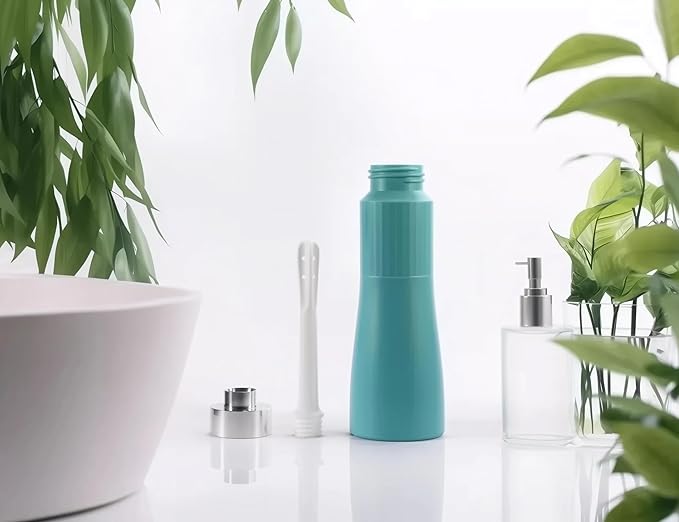 Natural Vaginal Douche Bottle - Vaginal Douche for Women Free of PVC &amp Phthalates &amp BPAs Compatible with DMSO / MMS 12 FL Oz Teal Blue