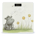 Hippo and Dandelion Bathroom Scale for Body Weight Bathroom Weighing Scale with Backlit LCD Display Highly Accurate Measures Weight Up to 180kg
