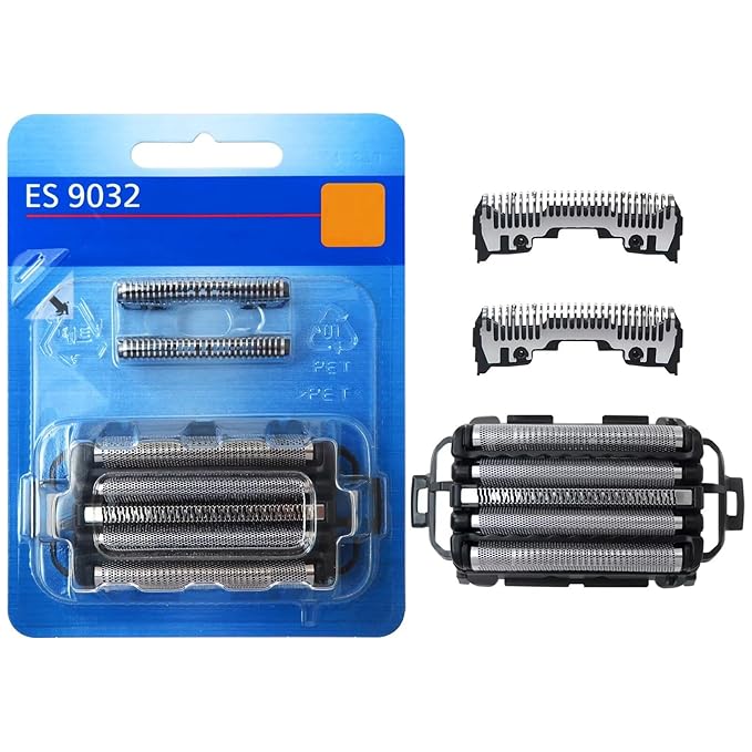 ES9032 WES9032P ES-CLV9 ES-CLV9E ES-CLV8E ES-CLV7E ES-LV97-K ES-LV67-K ES-LV95-S ES-LV65-S Men's Electric Razor Replacement Inner Blade &amp Outer Foil Set for Panasonic