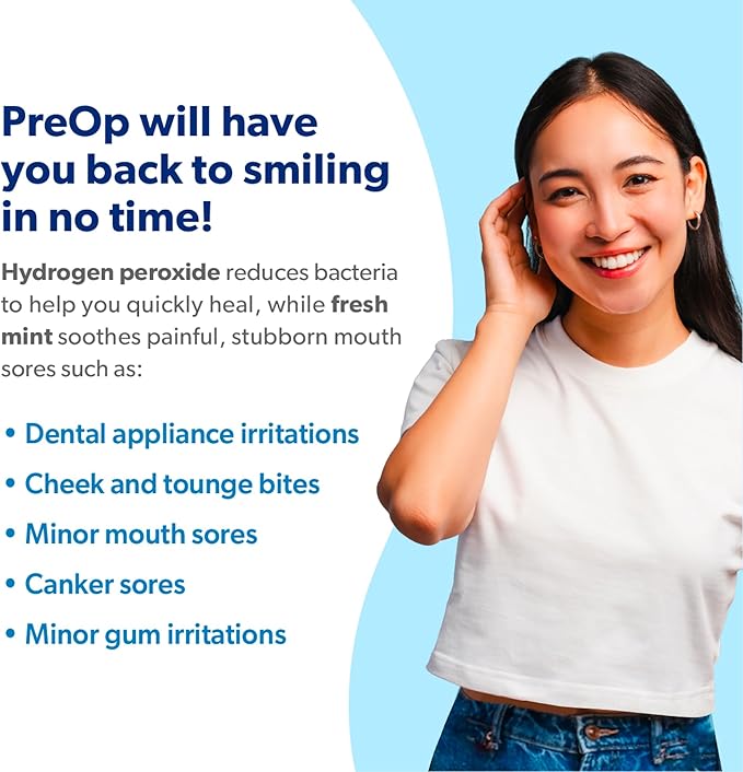 EverSmile PreOp Foaming Rinse – Deep Clean Mouthwash with Hydrogen Peroxide – Alcohol Free Rinse to Mouth Wash Daily &amp Before Treatment – Helps Heal Canker Sores – 100 Uses Per 16oz Bottle (4 Pack
