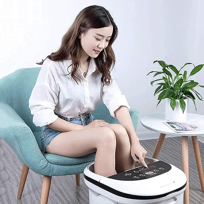 Foot Spa/Bath Massager with Heat Digital Temperature Control 4 Masssage Rollers Soothe and Comfort Feet Automatic Electric Massage Footbath Constant Temperature Heating Household Footbath