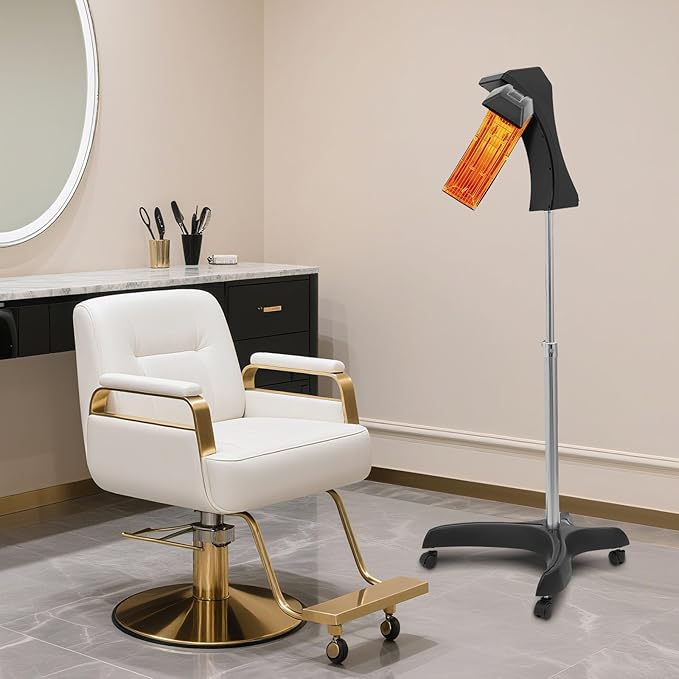 Professional Standing Hair Dryer 850W Vertical Hair Color Processor Floorstanding Head 360° Rotation Multifunctional Hair Dryer for Homes Beauty Hair Salons with 4 Wheels (Black)