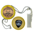 Mustache Wax Strong Hold Sudden Death 1 oz Tin &amp Necklace Death Grip Mustache Comb Mens Combo Kit - Grooming For Men Handlebar Moustache