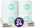 Save Trees Bamboo Toilet Paper - 12 Rolls Of Organic Toilet Paper 3-ply 300 Sheets Per Roll - PFAS Free FSC Certified Plastic Free Vegan &amp Chemical Free Bamboo TP