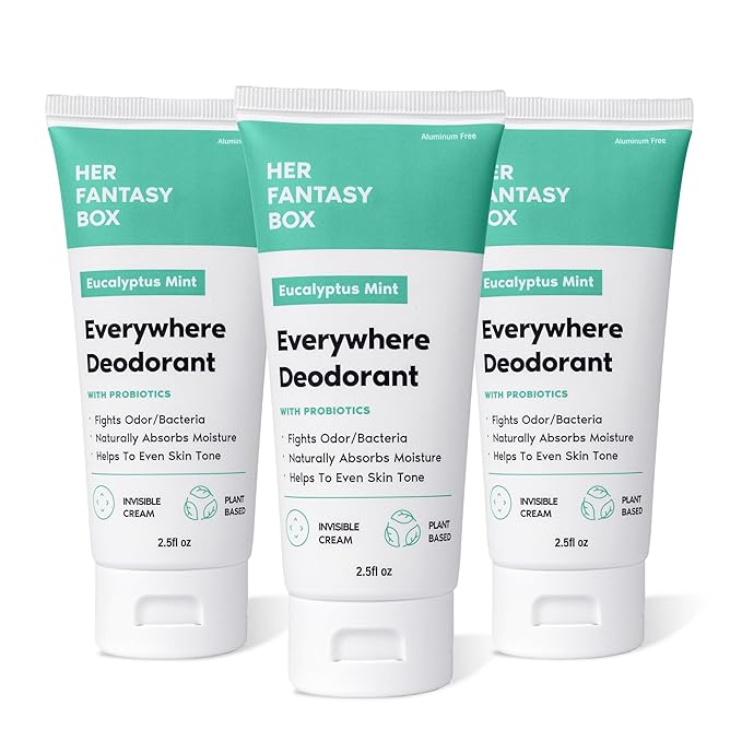 Her Fantasy Box | Everywhere Deodorant | with Probiotics (Mint)- 3 Pack